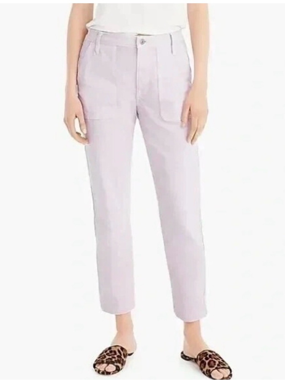 J Crew Straight-Leg Crop Jean in Garment-Dyed Denim Misty Orchid Size 29